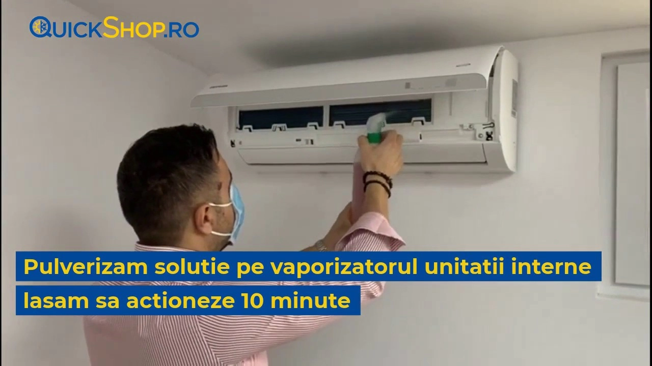igienizare, dezinfectare, curatare aer conditionat folosint Cleanex Clima AG cu ioni argint