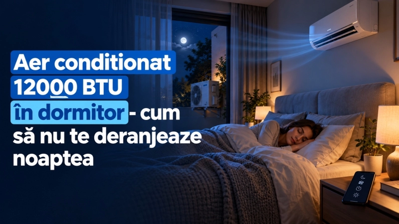 Aer conditionat 12000 BTU in dormitor: cum sa nu te deranjeze noaptea