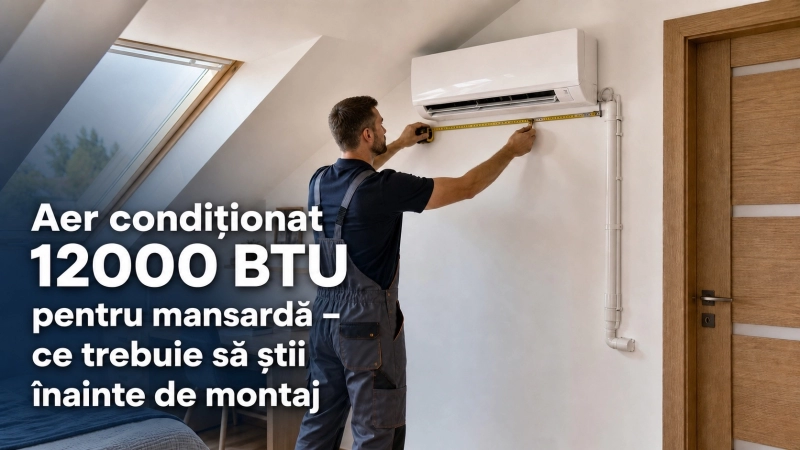 Aer conditionat 12000 BTU pentru mansarda - ce trebuie sa stii inainte de montaj